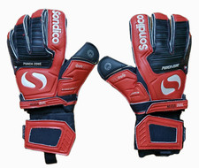 SONDICO MENS NEOSA DUAL GOALKEEPER GLOVES SIZE 8 TRAINING RED / BLACK / WHITE