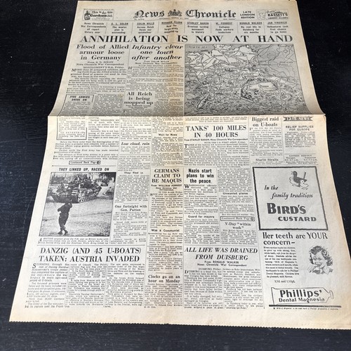 Vintage wwii newspaper news - vintage,