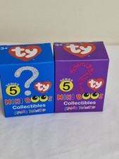 TY Mini Boos X2 Collectables Unopened New Blue & Purple