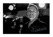 John Lydon 2 A4 mounted signed