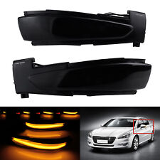 2x Dynamic LED Wing Door Mirror Turn Signal Light For Citroen C4 Gran Picasso II