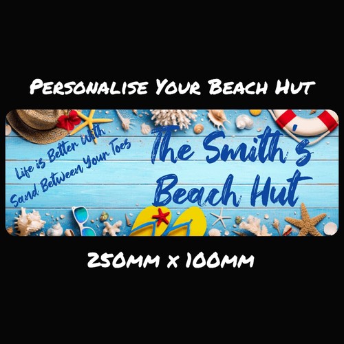 Personalised beach hut - beach,