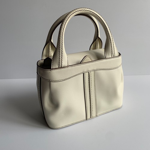 Valextra cream top handle bag