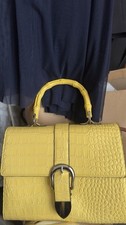 CANARY YELLOW LEATHER HANDBAG