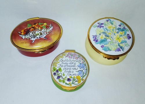 Enamel trinket boxes - enamel,