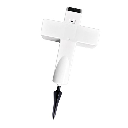 Solar cross grave light - solar, white