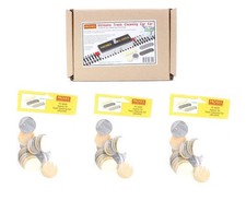 PROSES 'OO/HO' GAUGE LOT OF 4 TRACK CLEANING CAR & 3 PACKS OF SPARE PADS