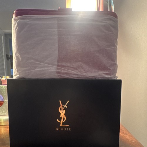 Ysl beauté red quilted makeup - ysl,