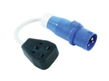 CARAVAN 240 VOLT MAINS ADAPTOR  UK CONVERSION LEAD TO SOCKET PO107B
