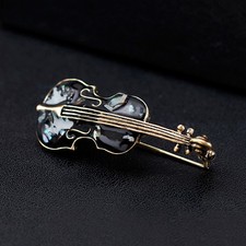 2 Pcs Violin Brooch Brooches
