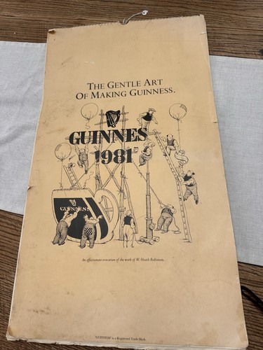Vintage guinness 1981 calendar - guinness,