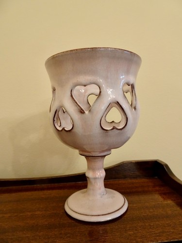 Woburn pottery candle holder - candle,