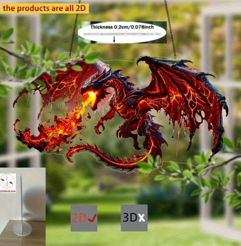 Fire dragon dreamcatcher - fire,