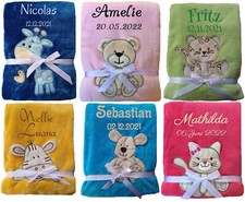 Baby Blanket Embroidered With