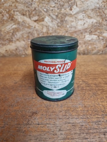 Vintage molyslip grease can - vintage,