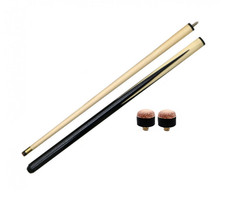 1 x 57" 2 PIECE CENTRE SPLIT HOME SNOOKER or POOL TABLES CUE + 2 x FREE TIPS