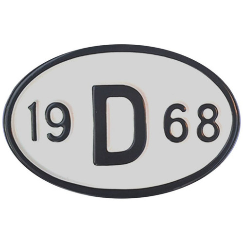 Rear year plate 1968 - 1968, beetle