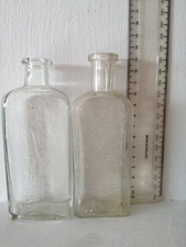 Vintage Antique Glass Boots Chemist Bottles. Clear. Cash Chemist. Boots The Chem