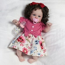 23" Reborn Baby Dolls Handmade Vinyl Silicone Realistic Newborn Girl XMAS Gift
