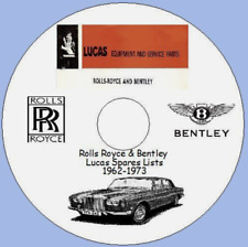 Rolls Royce & Bentley Lucas Spares Lists 1962-1973 