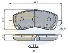 Front COMLINE CBP31256 Brake