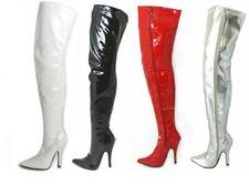 NEW WOMEN LADIES THIGH HIGH OVER THE KNEE HIGH HEEL STRETCH BOOTS SEXY LOOK
