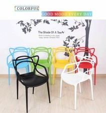 Set Of Stackable Modern indoor /outdoor Retro Dining Garden Chairs Master Style
