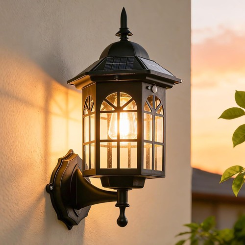 Solar wall light with motion - light,