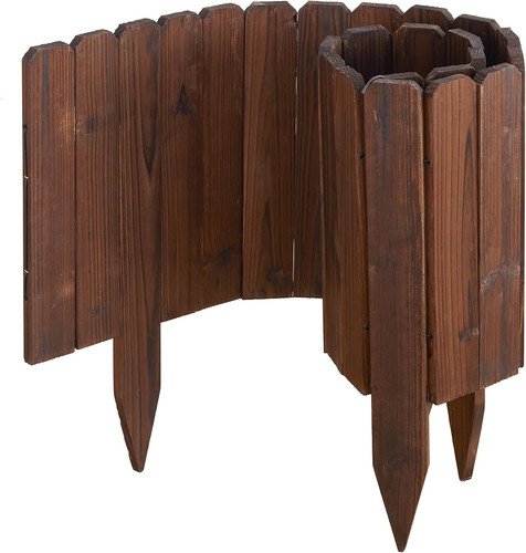 Wooden garden fence wood - wooden,