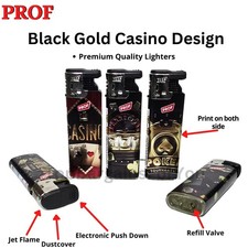 FLAMEJACK Lighters Full Set Jet Windproof Dustproof Electronic Gas Refillable UK