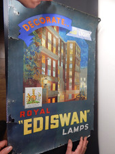 Original Ediswan Advertising Poster - Fragile but Vibrant - 1930's