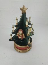 Chrismas Light Up Musical Christmas Tree With Angels Vintage By Avon Working