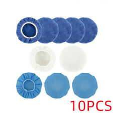 10PCS 9-10 inch Microfiber Polisher Bonnets Car Polishing Pads Wax Wash