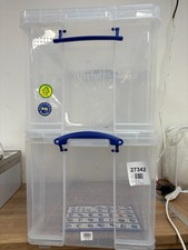 84L-Plastic Storage Box Clear Container Home Office Really Usefull