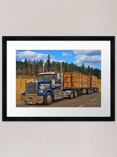 Lumber truck framed art print - framed,