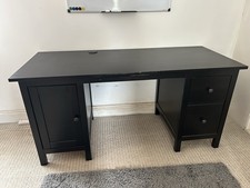 IKEA Hemnes Desk with 2 Drawers, Black Brown