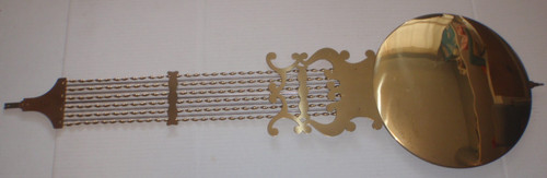 Grandfather clock lyre - clock, brass