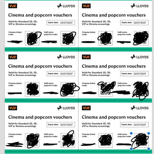 Vue cinema half price - 6x, &