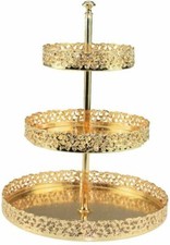 New 3 Tier Gold Silver Plated