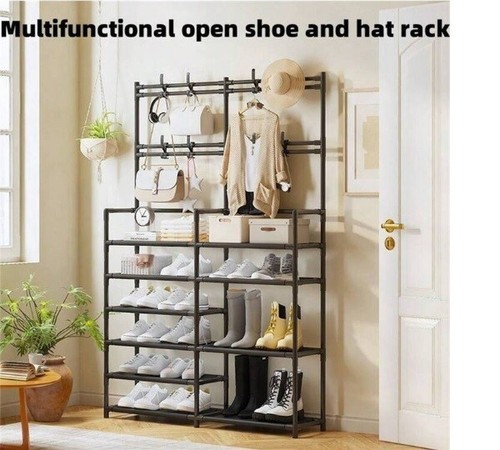 Double shoe rack and - shoe,