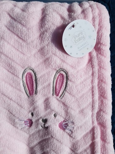 Pure baby pink fleece blanket - pure,