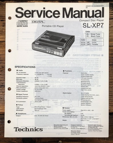 Technics xp7 player - sl-xp7, cd