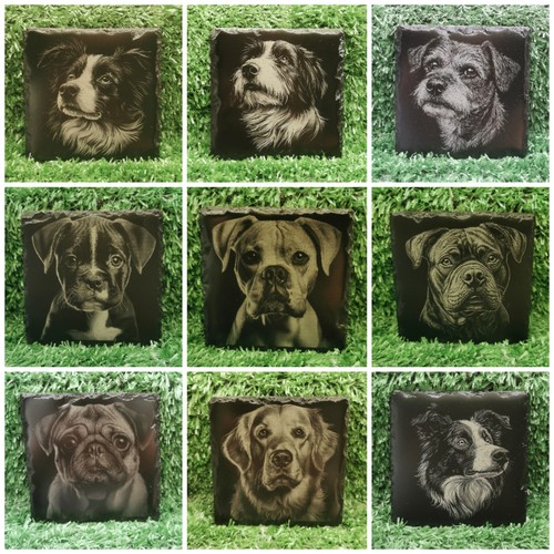 Engraved dog breed - breed, slate