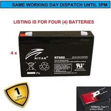 4 x REPLACEMENT, 6V 8AH BAIT