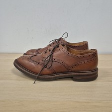 Loake Badminton Brown Leather Dress Derby Formal Oxford Brogues Shoes Uk 10