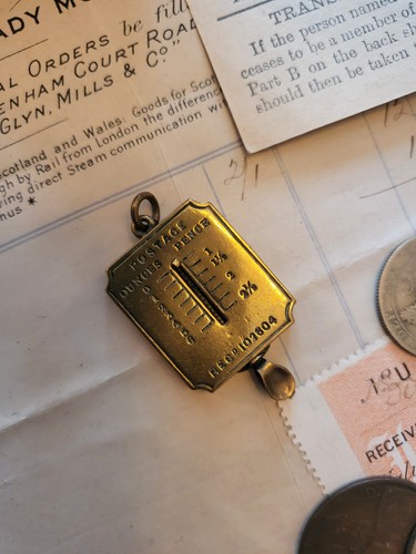 Victorian stamp case fob - stamp,