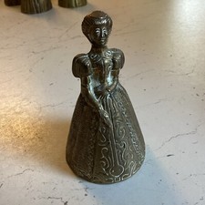 Vintage Antique Brass Bell Crinoline Lady