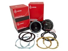 2x LUCAS 7" INCH HEADLIGHT HEADLAMP METAL BACK BOWLS BUCKETS CLASSIC CAR MINI