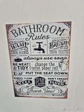 Bathroom Metal Sign