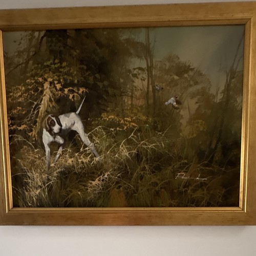 Framed hunting dog print - print,